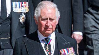 Prince Charles, Prince of Wales during the funeral of Prince Philip, Duke of Edinburgh