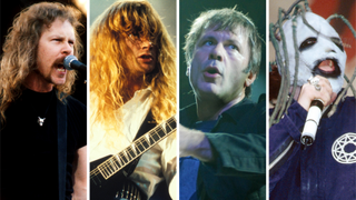 Photos of Metallica, Megadeth, Iron Maiden and Slipknot performing onstage
