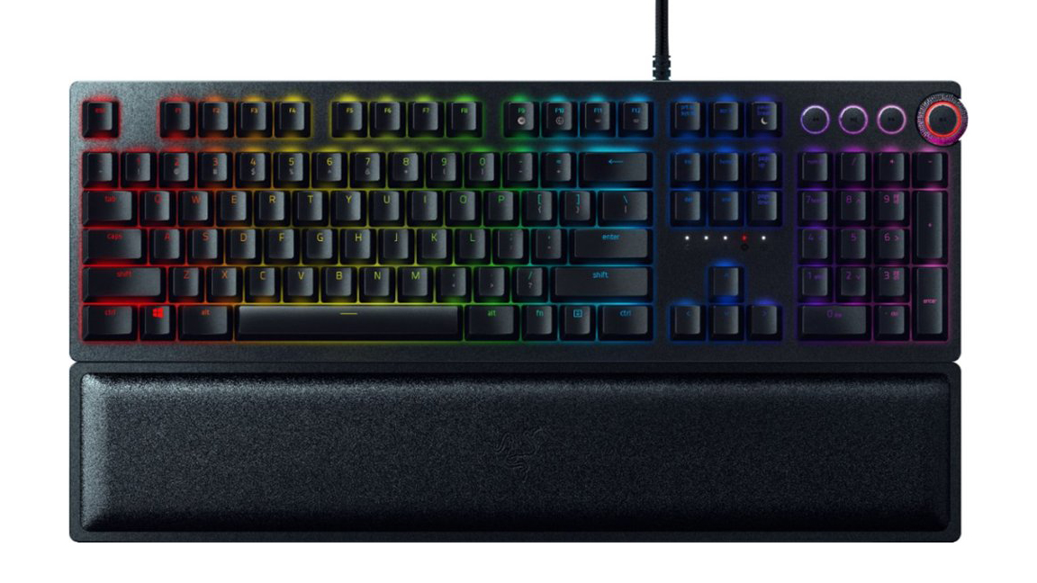 Razer Huntsman Elite, gaming keyboard on a white background