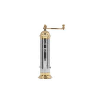 mixed metal pepper mill in gold and silver