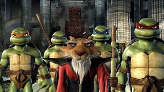 The turtles and Splinter in TMNT
