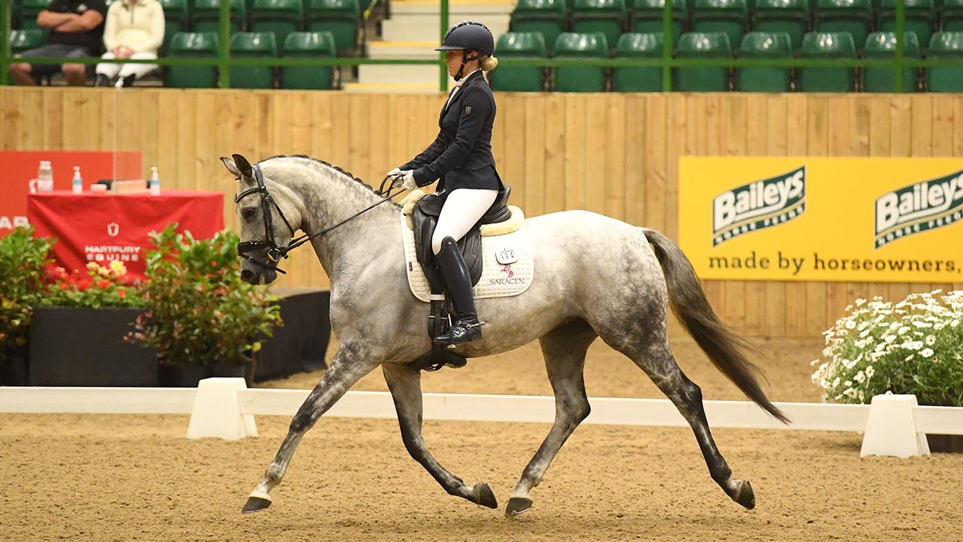 MSJ Florenza, pictured with Amy Woodhead at Hartpury in 2021. Gemma Owen is leasing the mare until the end of the year.