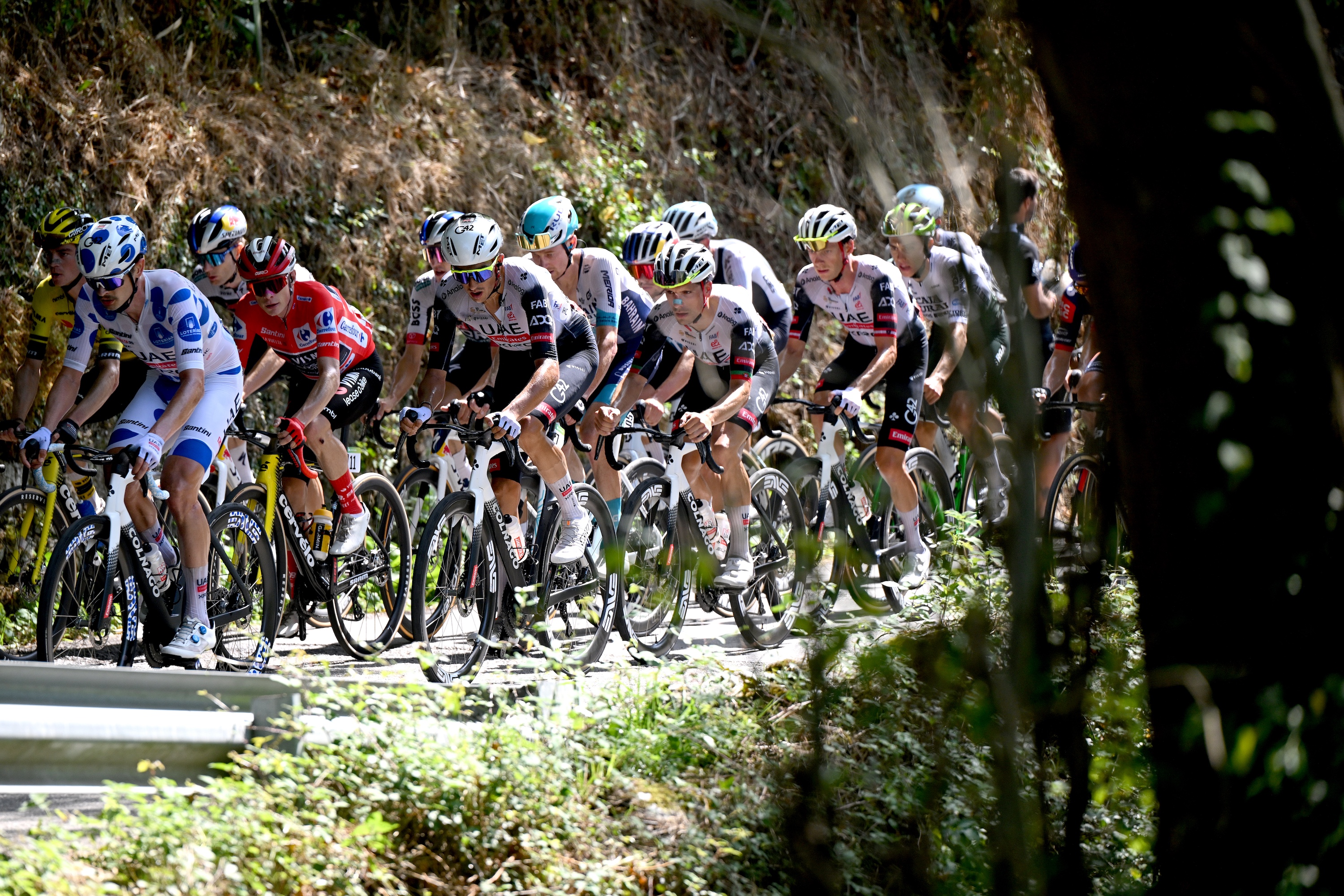 Riders on the Angliru Vuelta a Espana 2025 stage 13