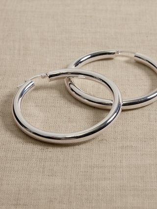 Ravena Large Hoop Earrings by Aureus + Argent