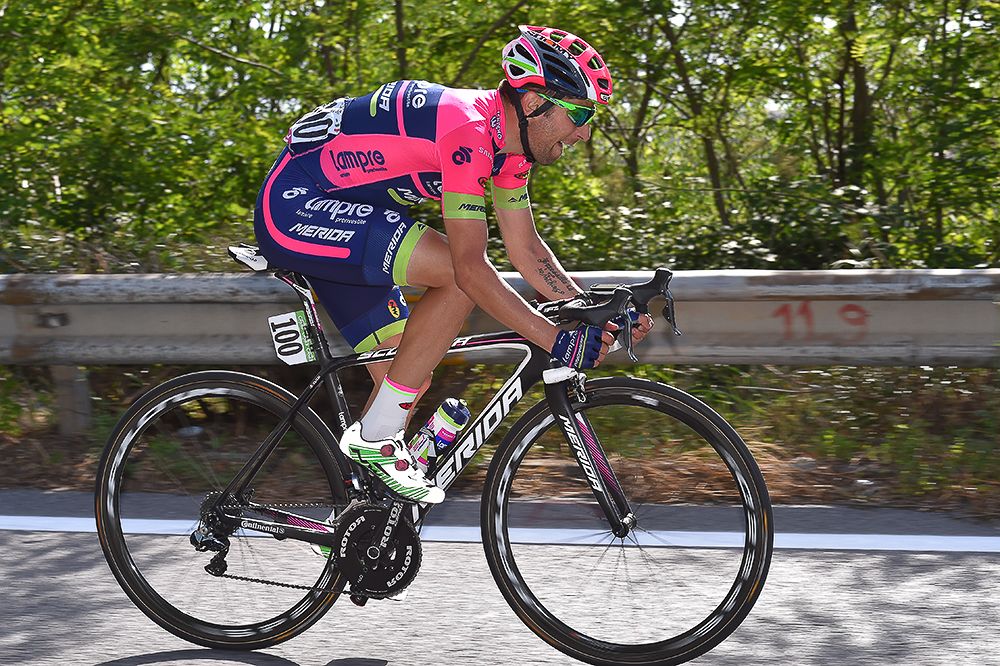 Diego Ulissi (Lampre-Merida) solos to the win during the Giro's stage 4.