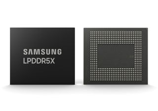 A render of a Samsung LPDDR5X RAM module