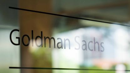 Goldman Sachs signage on building door