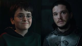 Dominic McLaughlin and Kit Harington in a side-by-side photo.