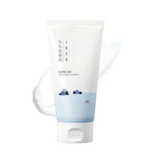 Round Lab 1025 Dokdo Cleanser 150ml, Low Ph Facial Cleanser for Sensitive Skin, Rich Soft Bubbles for Deep Cleansing, Hydrating Face Wash With Deep Sea Water, Korean Skin Care