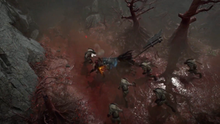 Diablo 4:n pelikuvassa mätkitään verisessä maastossa