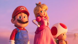 Mario, Peach and Toad in The Super Mario Bros. Movie