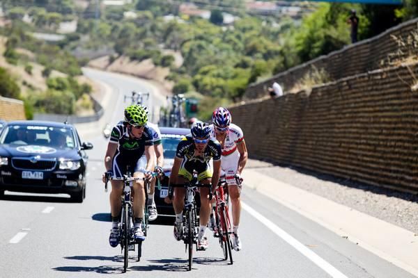 The break make their way up the freeway.
