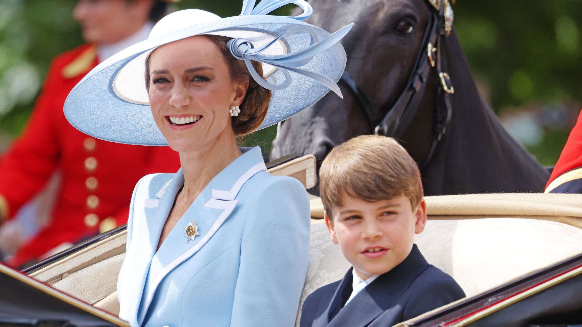 Catherine, Princess of Wales and Prince Louis of Wales during Trooping The Colour 2026 on June 13, 2026