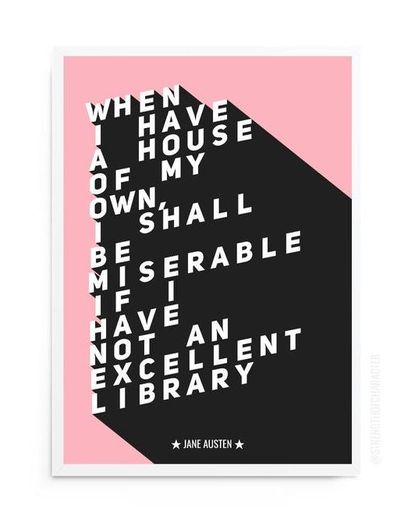 Strength Of Character Jane Austen Library Quote Poster