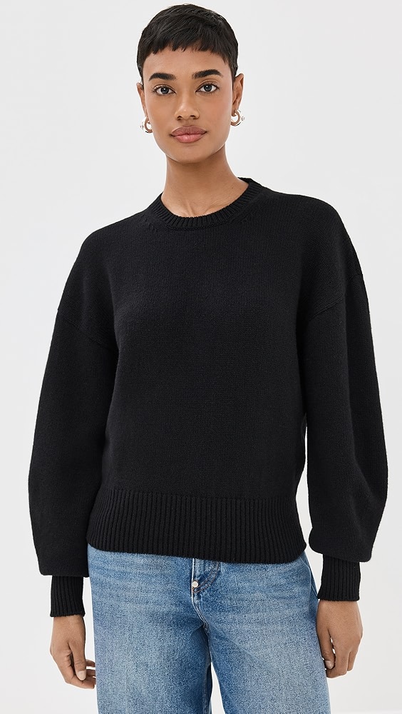 Another Tomorrow Cashmere Knit Sweatshirt