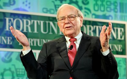 WASHINGTON, DC - OCTOBER 16:Warren Buffett speaks onstage at the FORTUNE Most Powerful Women Summit on October 16, 2013 in Washington, DC.(Photo by Paul Morigi/Getty Images for FORTUNE)