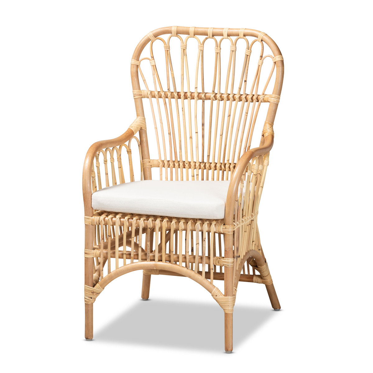 Bayou Breeze Cannedy 24" W Rattan Armchair | Wayfair