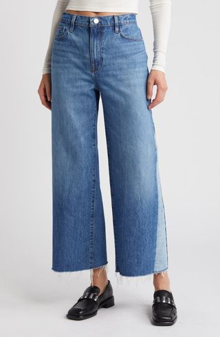 Le Jane Raw Hem Crop Wide Leg Jeans