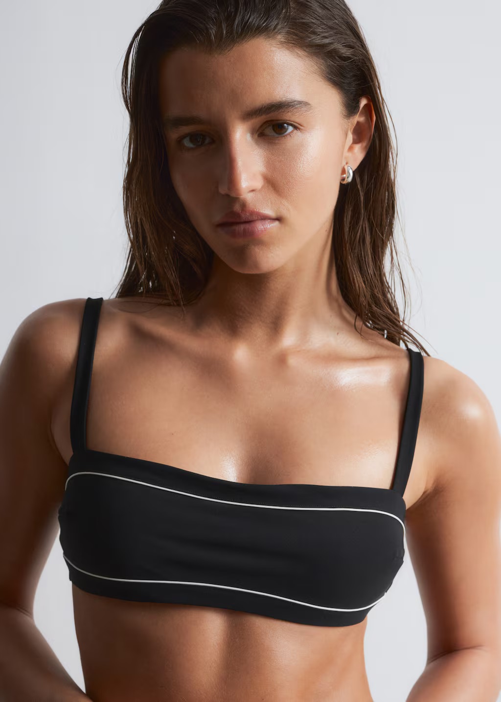 &amp;amp; Other Stories, Bandeau Bikini Top - Black