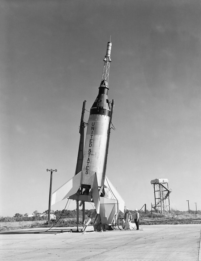 Building Project Mercury Test Flight Photos of NASA's First Spaceship