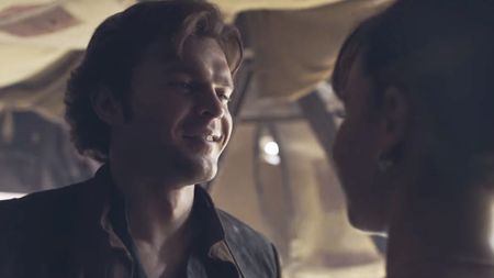 Han Solo flirts with a pretty girl