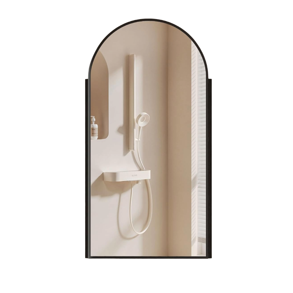 Black Corner Mirror Cabinet