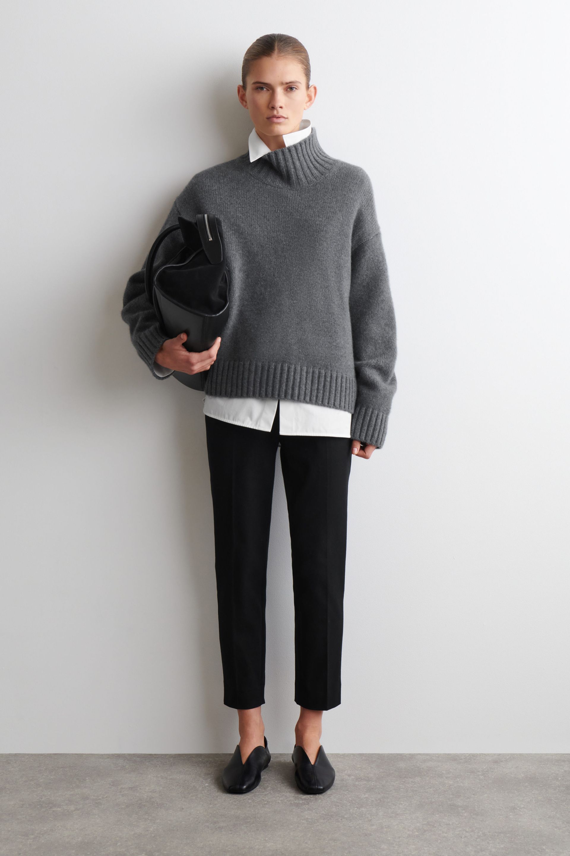 Slim-Leg Cropped Trousers