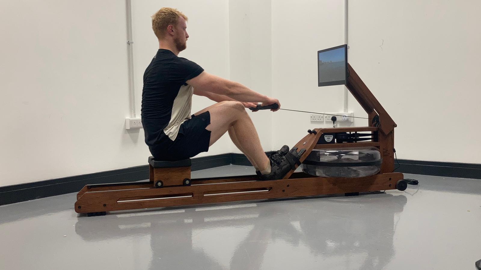Ergatta Rower being tested by Live Science writer