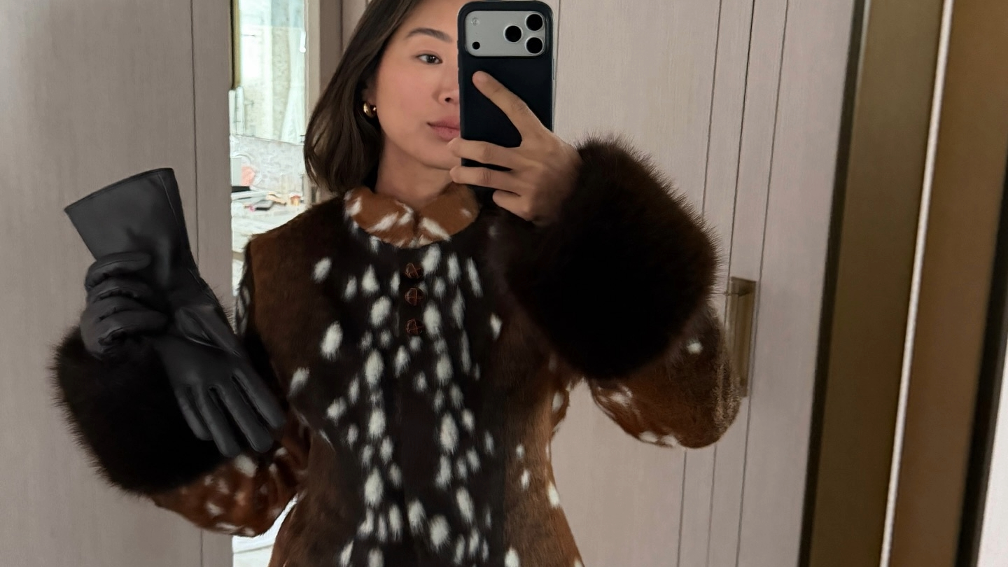 Aimee Song in the Carelli Bambi Jacket