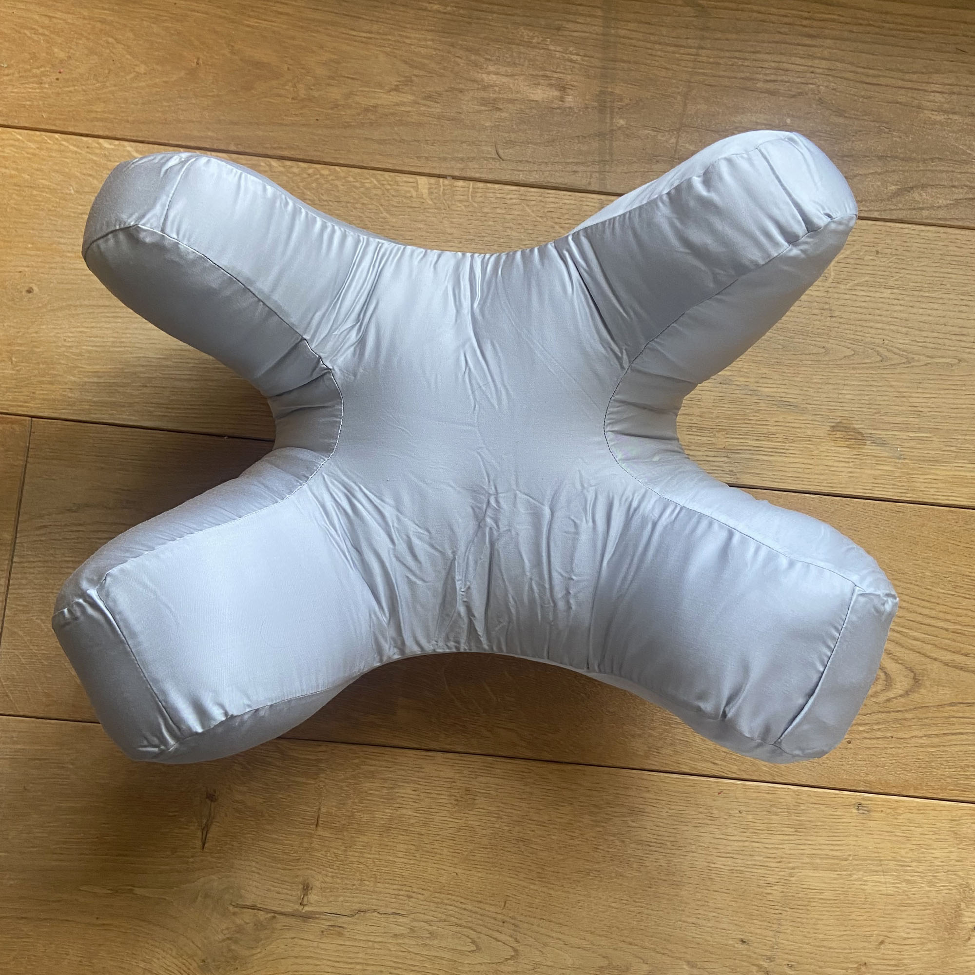 The Dunelm Hotel Bamboo Anti-Wrinkle Pillow being tested at home
