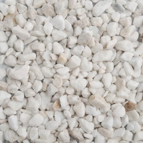 Polar White Chippings 8&amp;ndash;11mm | 20kg Bag of Decorative Gravel, Garden Stones &amp;amp; Pebbles Ideal for Driveways, Paths, Borders, Landscaping &amp;amp; Outdoor Features
