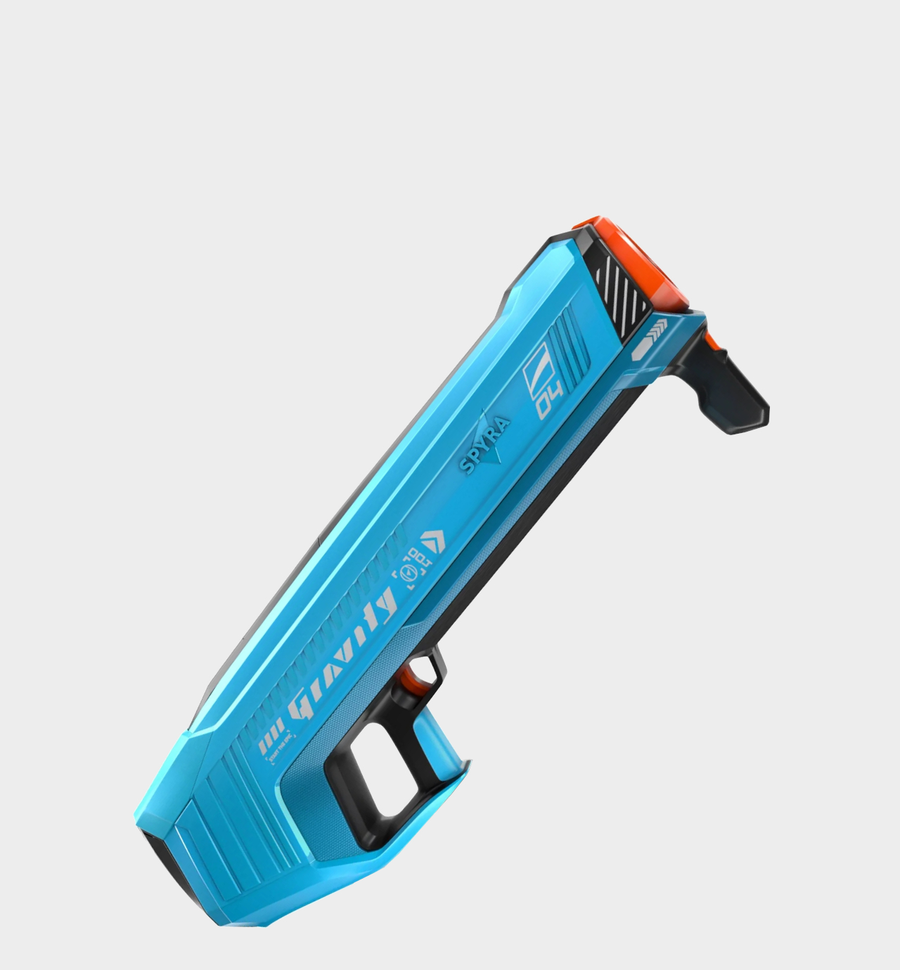 SpyraGravity in blue against a plain background