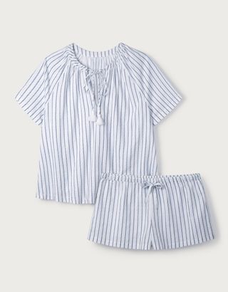 The White Company 100% cotton stripe pjama set