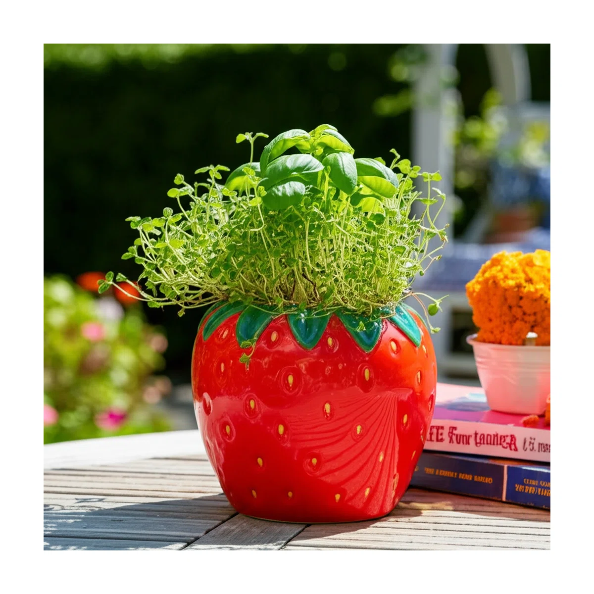 Rosalind Wheeler, Vibrant Ceramic 7" Strawberry Planter