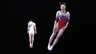 Hikaru Mori of Japan competes in the Women&#039;s Trampoline ahead of the 2024 Olympic Games.