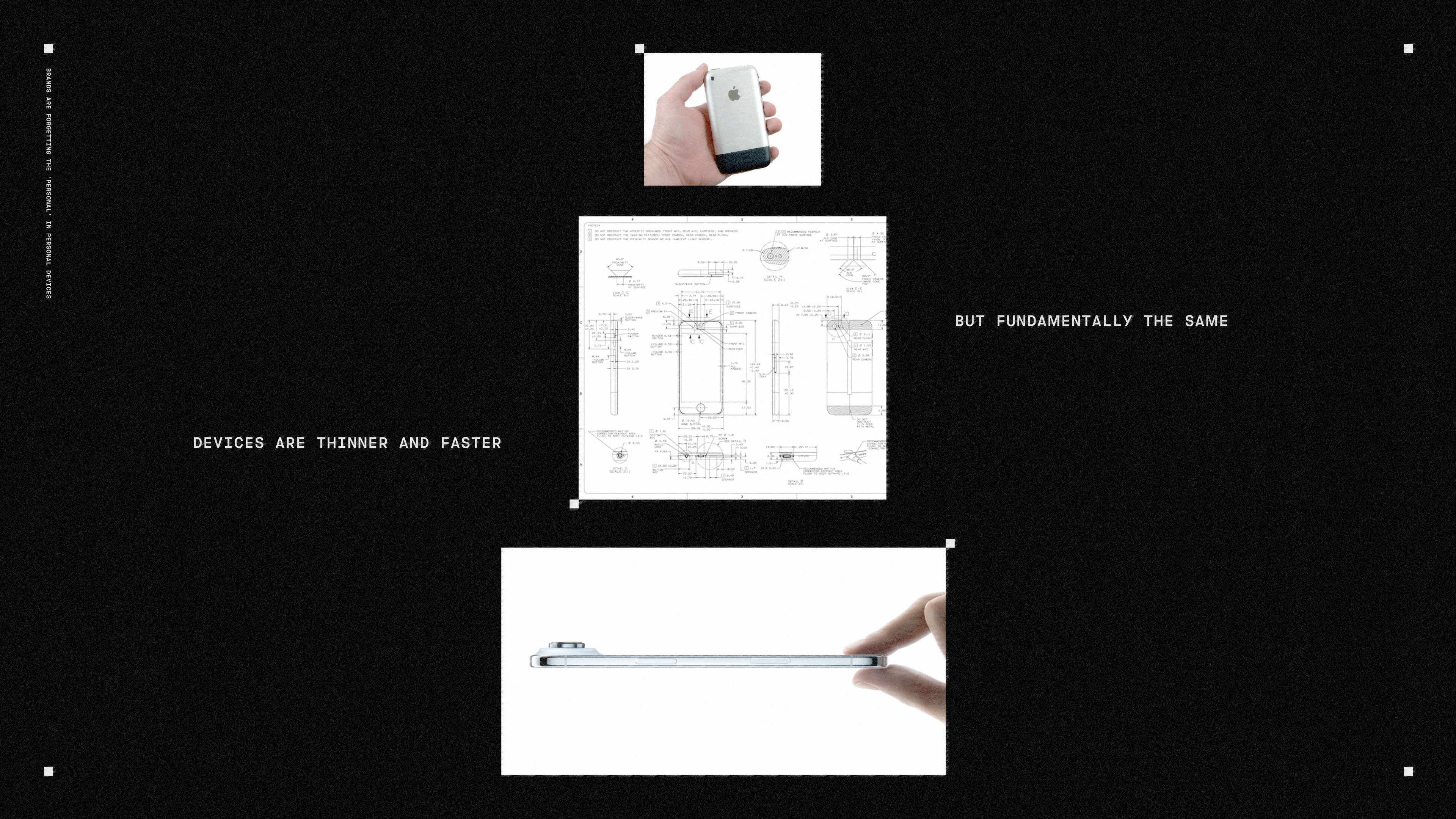 devices are thinner and faster but fundamentally the same - Apple product images