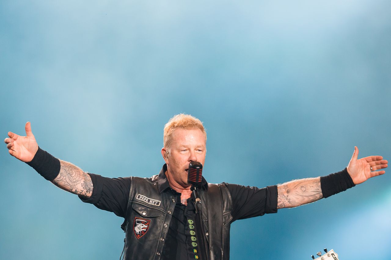 James Hetfield of Metallica on stage