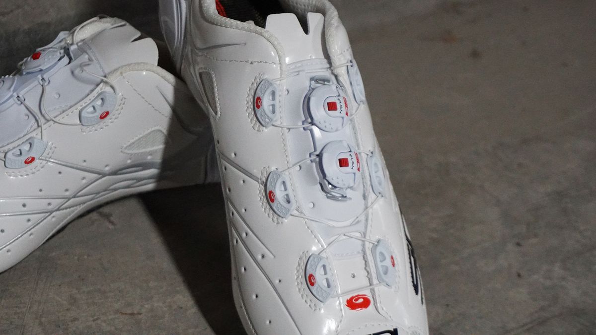 Sidi's two proprietary dials sit on the tongue of the shoe