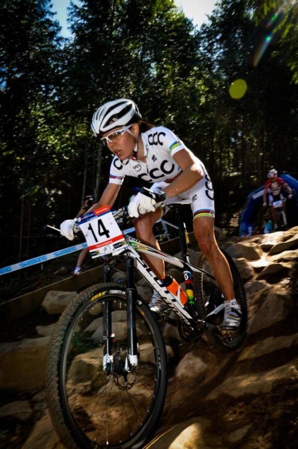 Current elite women's cross country champion Maja Wloszczowska (CCC Polkowice)