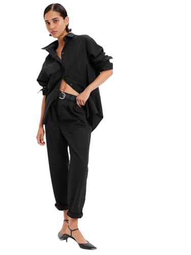 Gap Womens Poplin Big Shirt Black 4 M