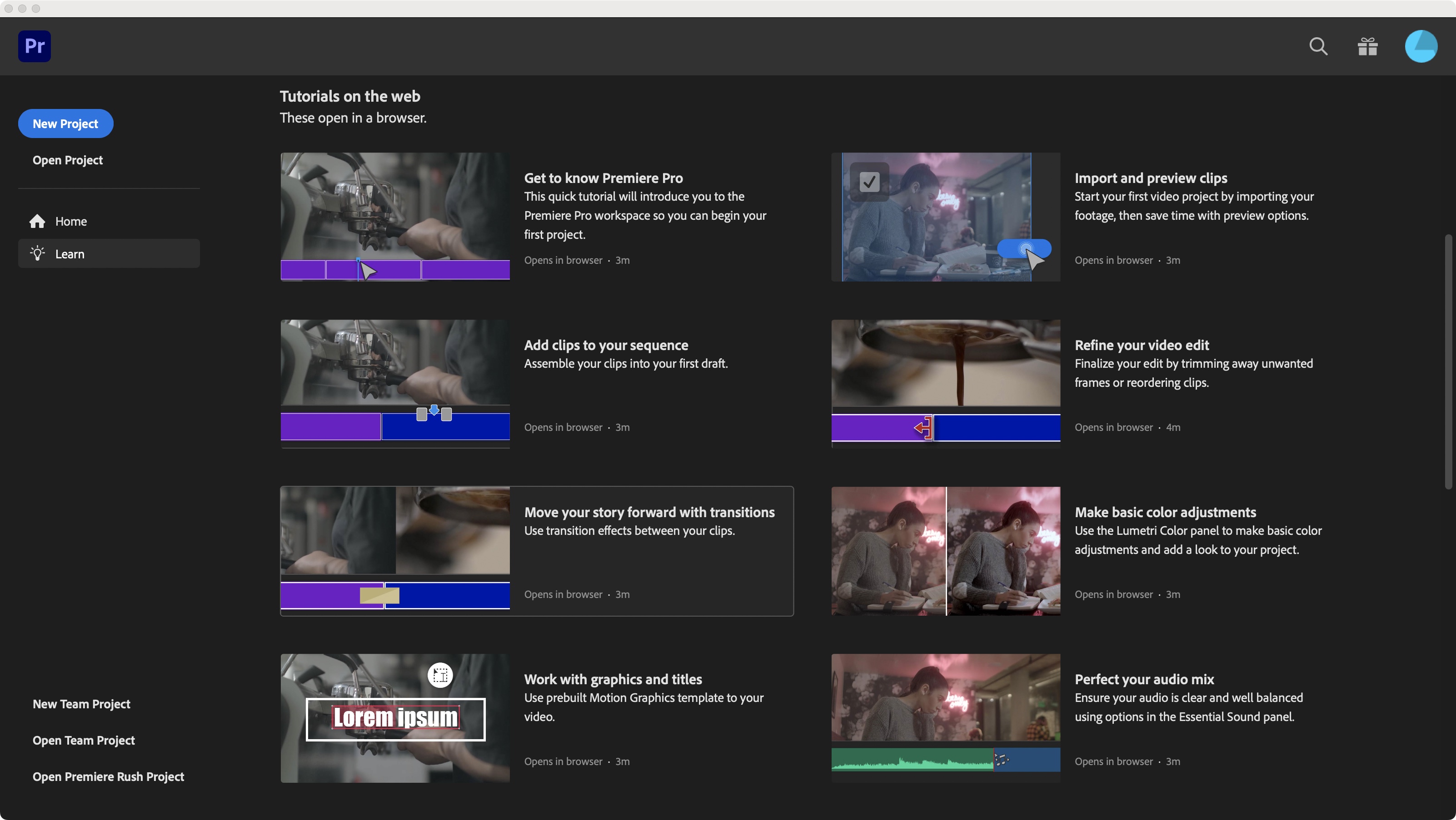 Adobe Premiere Pro during our review