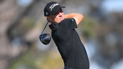 Justin Thomas takes a shot at the 2023 Farmers Insurance Open