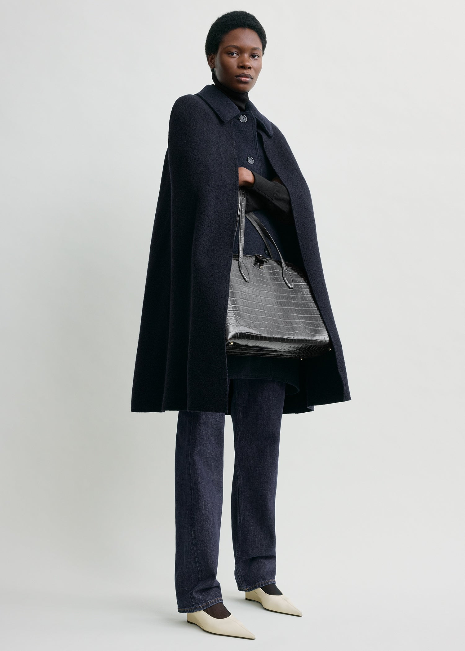 Cape Coat Navy - 30