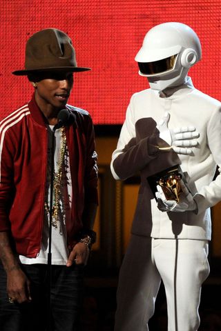 Pharrell Williams And Daft Punk At The Grammys 2014