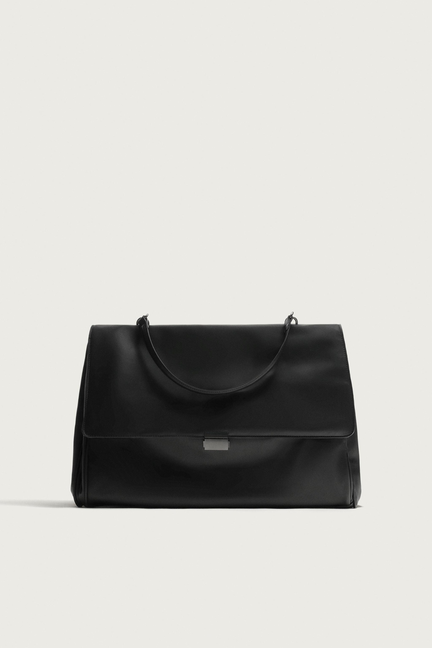 ZARA, Flap Bag - Black - One Size Only