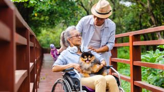 Couple with dog