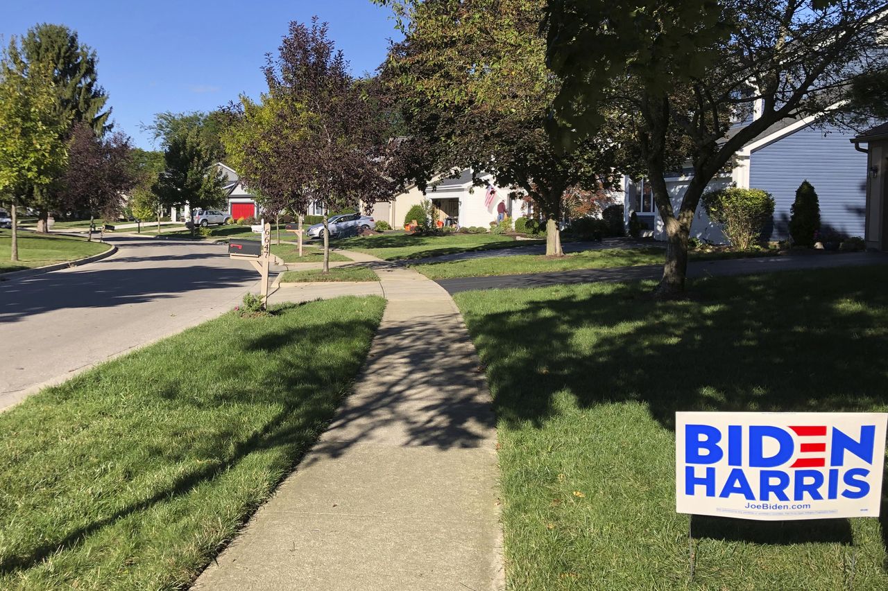 Biden-Harris sign.