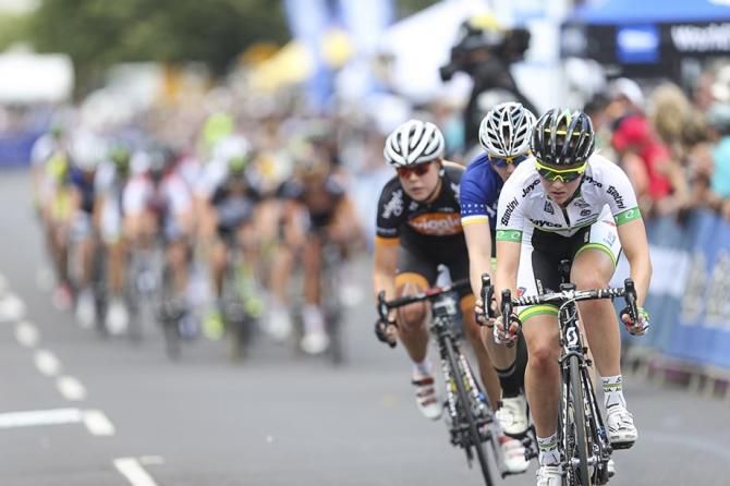 Gracie Elvin leads the break.
