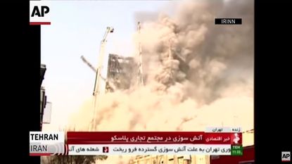 A Tehran high-rise collapses
