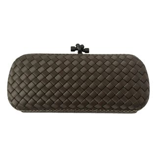 T-Lock Leather Clutch